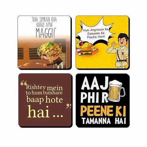 Funny Quotes Wooden Table Coaster
