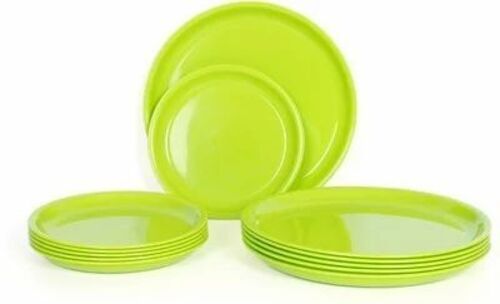 Green Color Plastic Round Plate