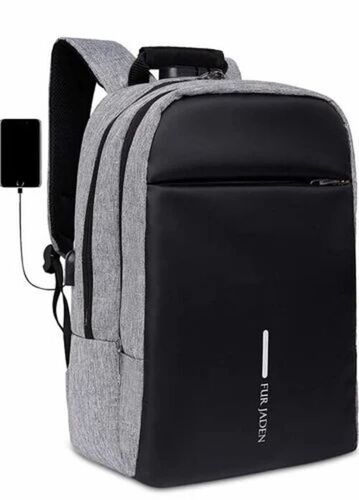 Grey Nylon Laptop Bag