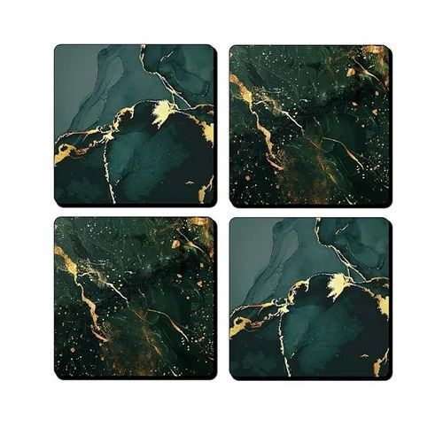 Marble Print Wooden Table Coaster
