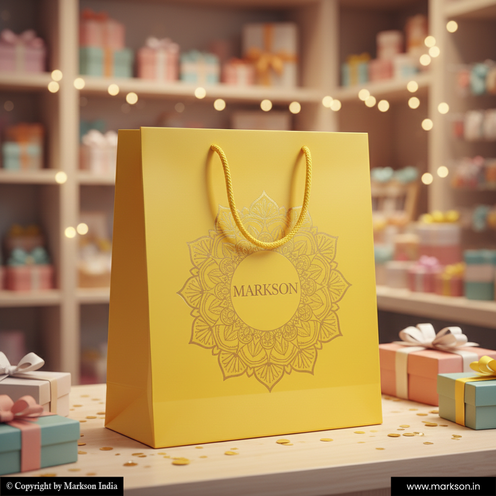 Multicolour Paper Bags With Rope Handle - Color: Multicolor
