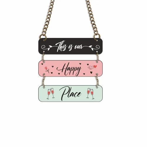 This Is Our Happy Place Printed Wall Hanging