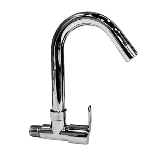 Brass Swan Neck Tap - Color: Silver