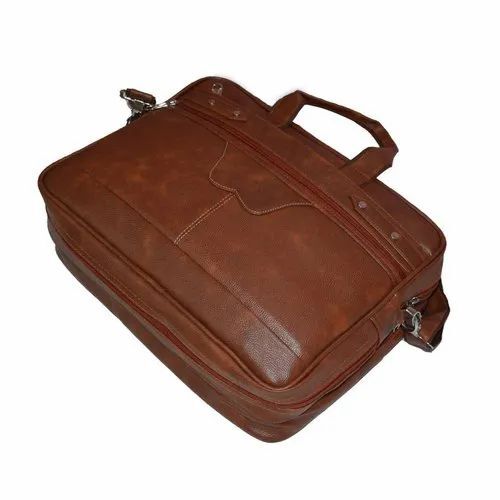 Brown Pu Leather Laptop Bags