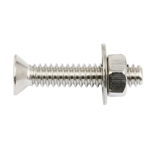 Round Nut Bolts - Color: Silver