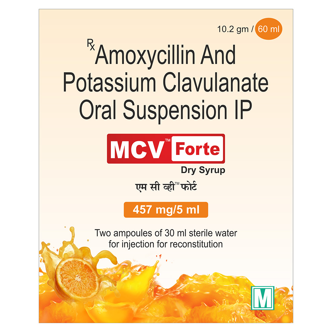 Amoxycillin And Potassium Clavulanate 10.2gm/60ml Oral Suspension (mcv Forte Dry Syrup)