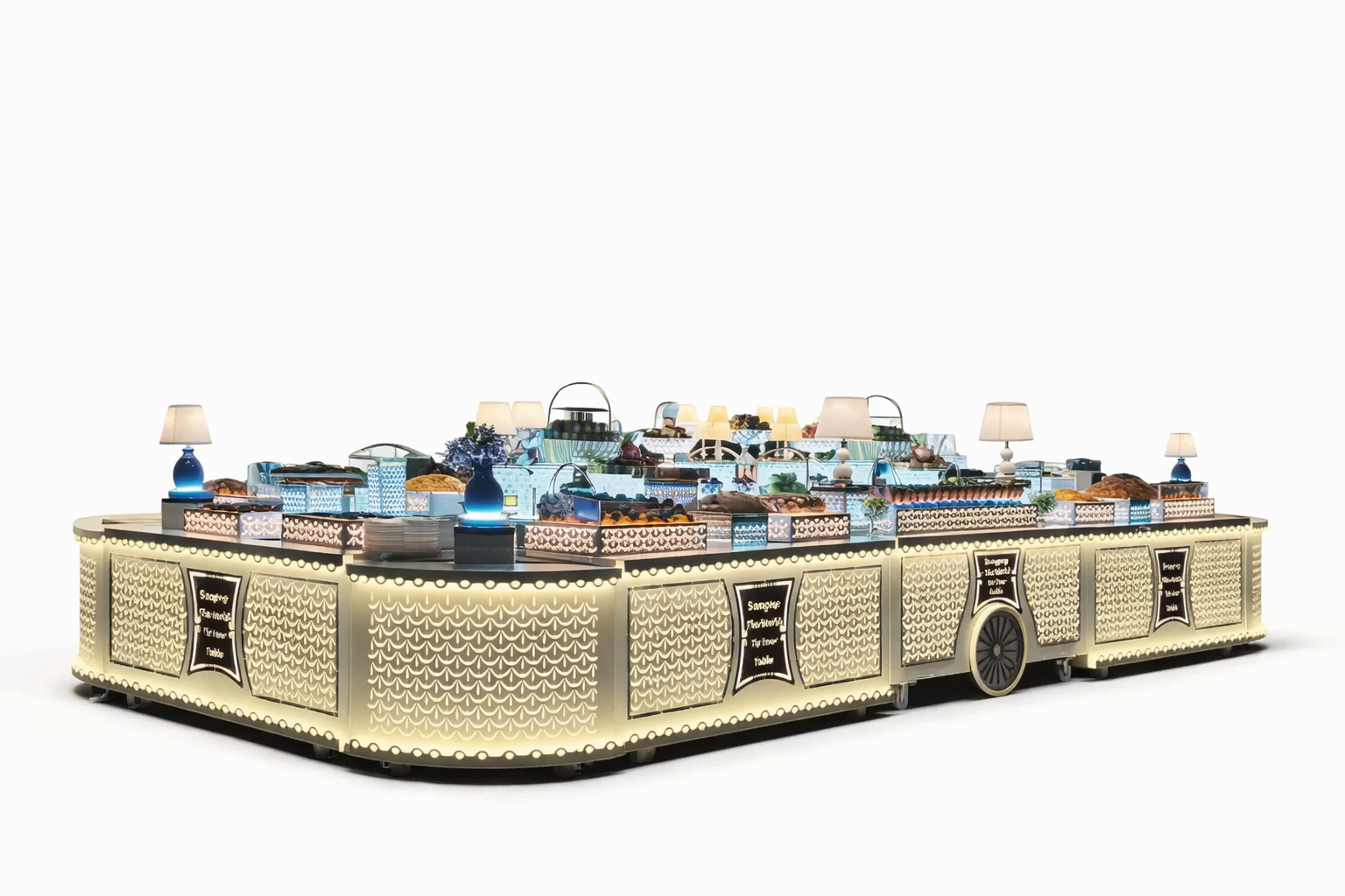 आकर्षक शाही डाइनिंग वेडिंग काउन्टर