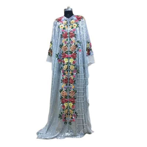 Embroidered 3d Work Kaftan