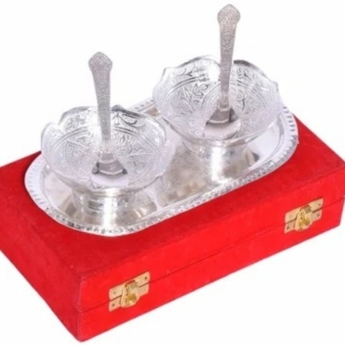 German Silver Bowl With Tray