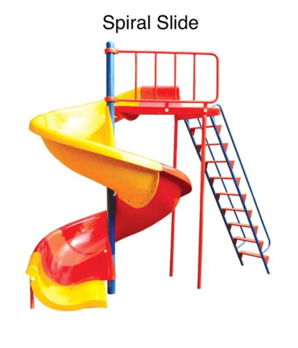 Outdoor Use Frp Spiral Slide - Age Group: Kids