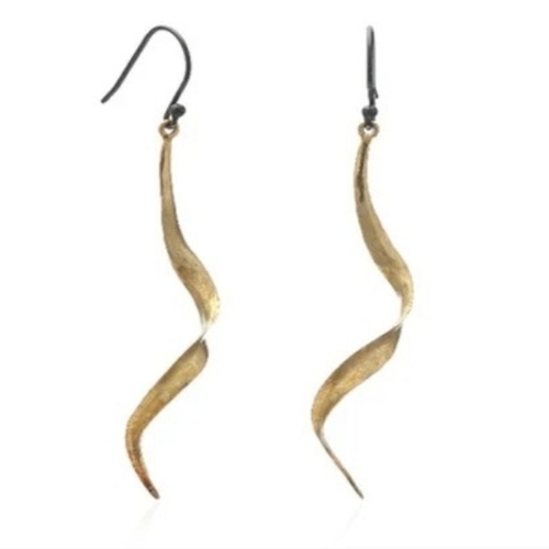 Sterling Silver Twisted Hammered Earrings