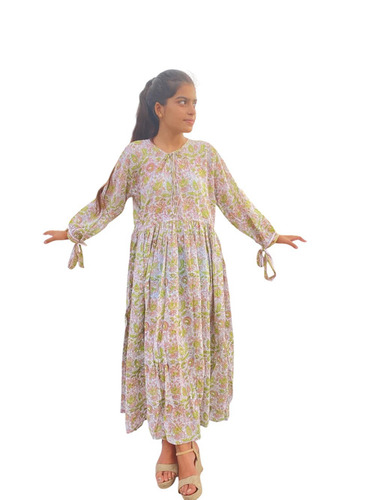 Floral Print Long Maxi Dress