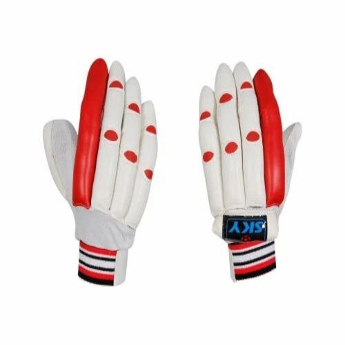 Full Finger White Cricket Batting Gloves