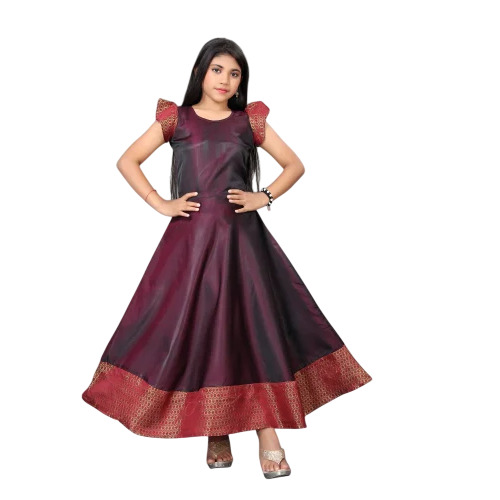 Girls Red Party Wear Gowns