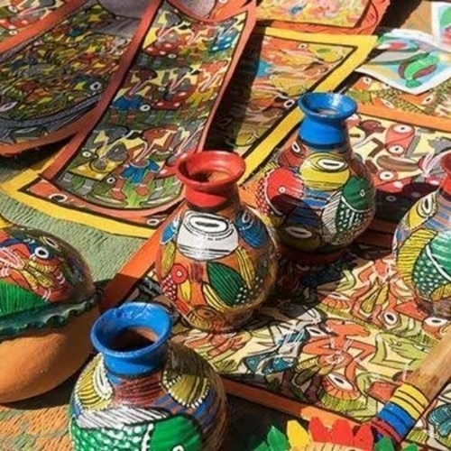 Hand Painted Indian Decorative Pots