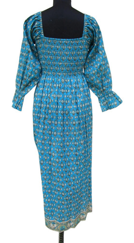 Long Ruffle Sleeve Smocked Maxi Dress
