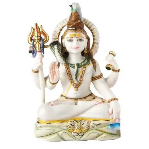 Lord Shiva Marble Statue - Feature: Durable