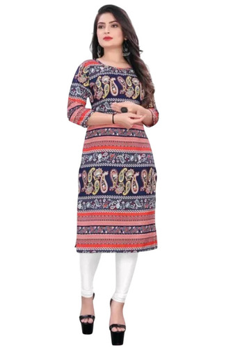 Multicolor American Crepe Kurti
