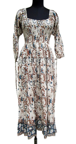 Square Neck Long Sleeves Maxi Dress