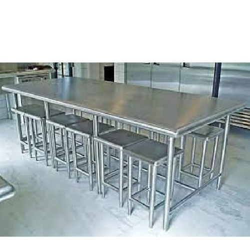 Stainless Steel Canteen Dining Table Set