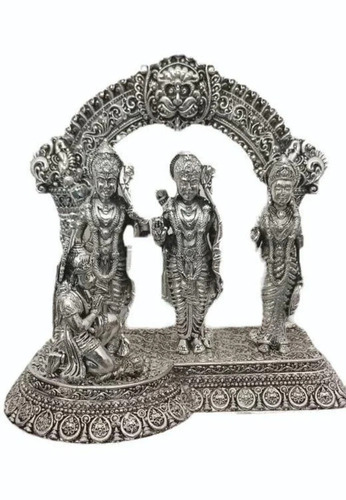 12Inch Silver Plated Lord Ram Laxman Sita Statue - Feature: Durable