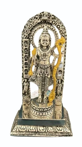 12Inch Silver Plated Lord Ram Statue - Feature: Durable