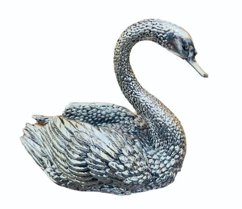 14Inch Silver Plated Swans Statue - Product Type: Sculpture