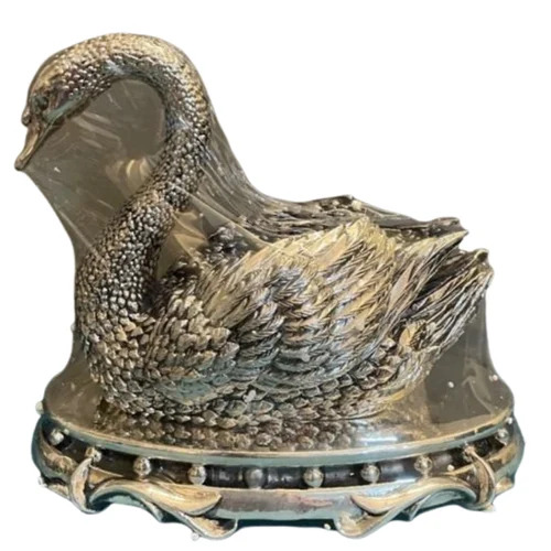 14Inchhome Silver Plated Swans Statue - Features: Durable And Long Lasting