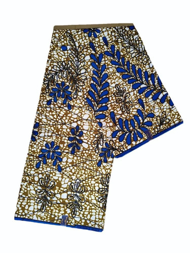 46 Inches Blue Polyester African Print Fabric