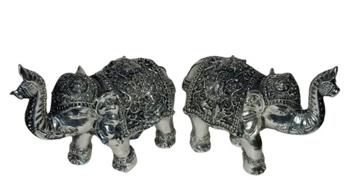 4Inch Silver Plated Elephant Statue - Features: Durable And Long Lasting