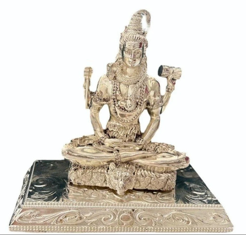 6Inch Silver Plated Shiv Statue - Feature: Durable