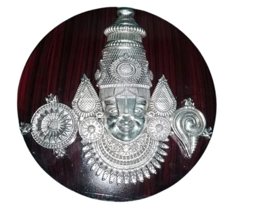 7inch Silver Plated Lord Tirupati Balaji Statue - Feature: Durable