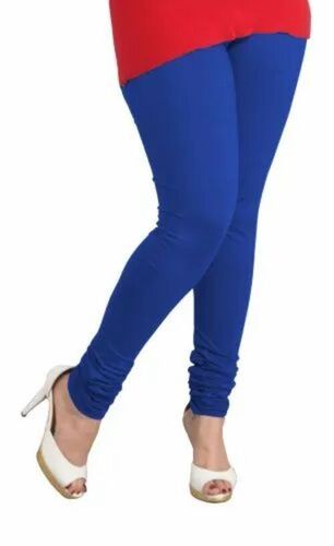 Blue Women Cotton Leggings