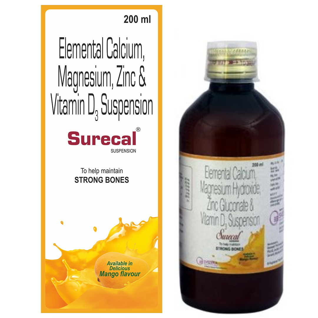 Calcium, Magnesium, Zinc, Vitamin D3 Oral Suspension (surecal) - Brand Name: Surecal | Private Label | Third Party Manufacturing