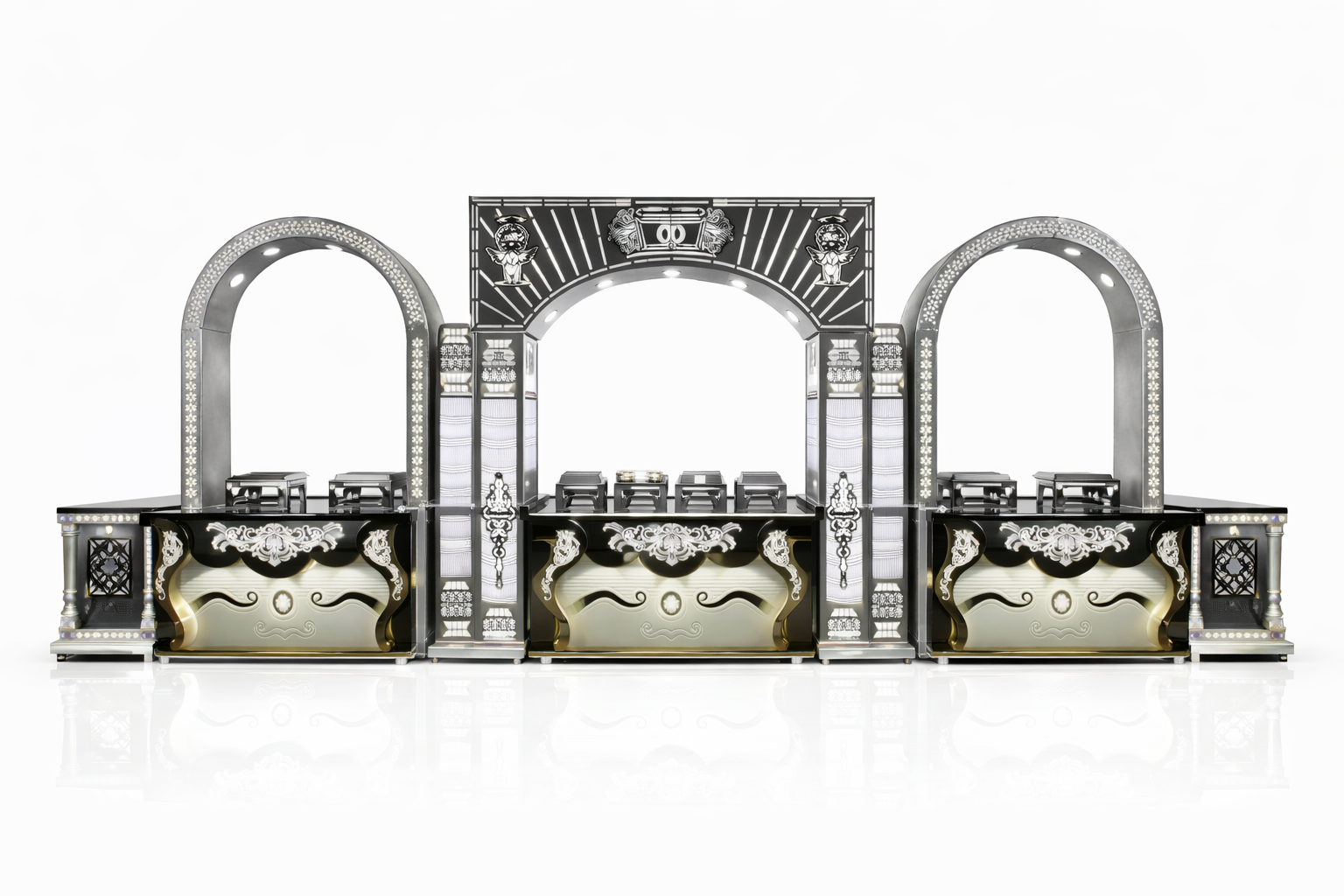 Exclusive Royal Dining Showcase Wedding Counter - Capacity: 50 Kg