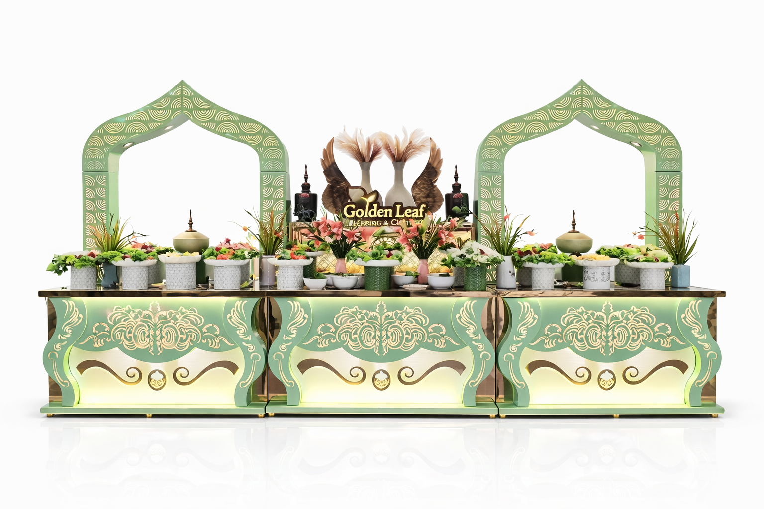 Grand Regal Cuisine Showcase Wedding Counter - Color: White