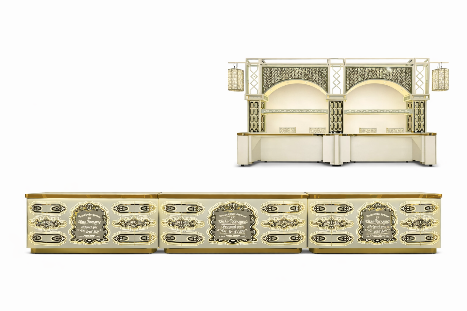 Luxury Regal Feast Experience Wedding Counter - Design Type: Modern