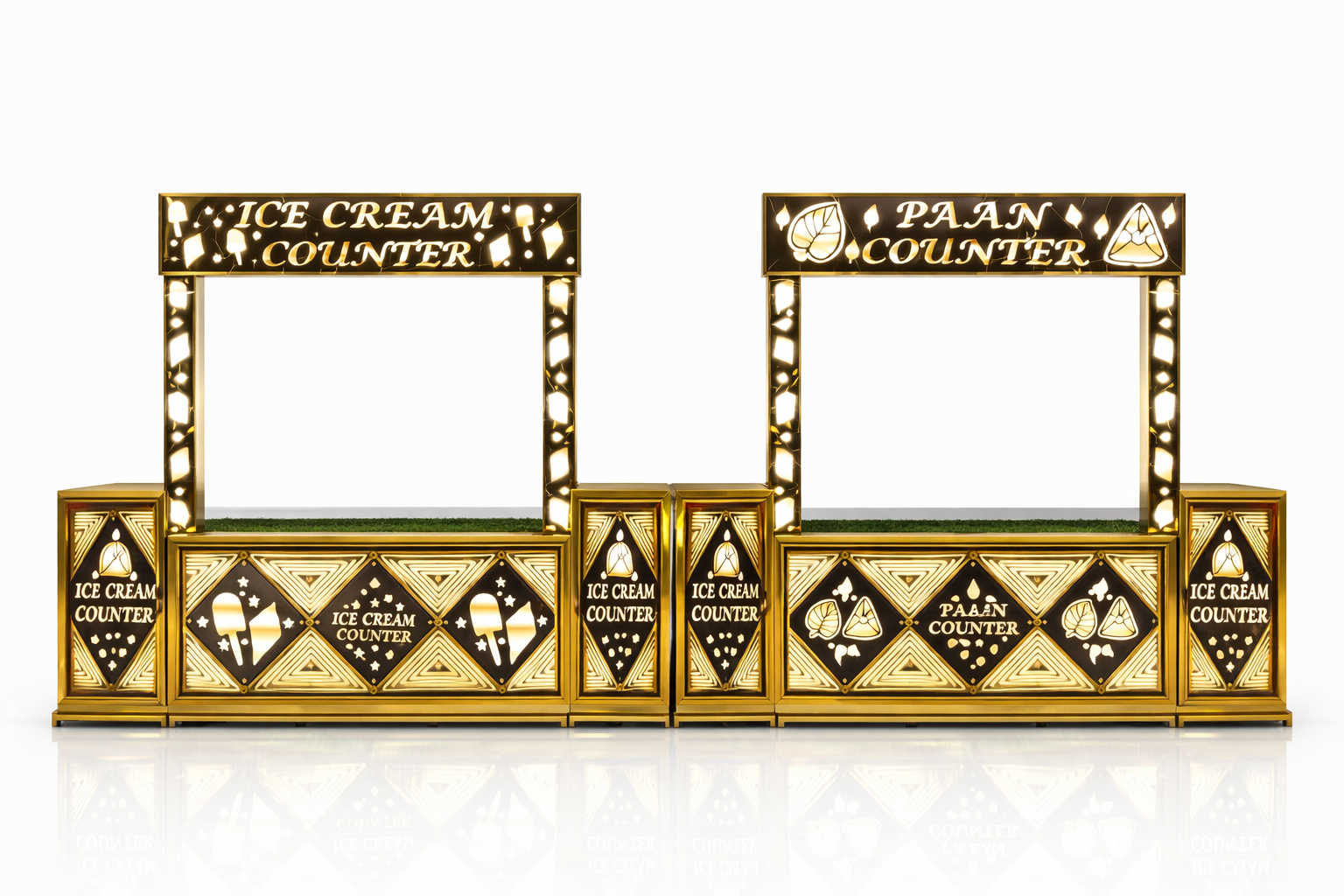 Premium Imperial Feast Experience Wedding Counter - Color: White