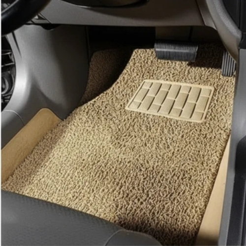 Beige Pvc Grass Car Mat