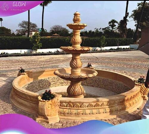 Designer Marble Fountain - Color: White
