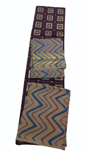 Ladies Coffee Golden Unstitched Cotton Suit - Ethnic Region: Indian