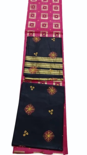 Ladies Pink Block Printed Unstitched Cotton Suit - Ethnic Region: Indian