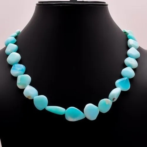 Natural Blue Opal Beads Necklace 
