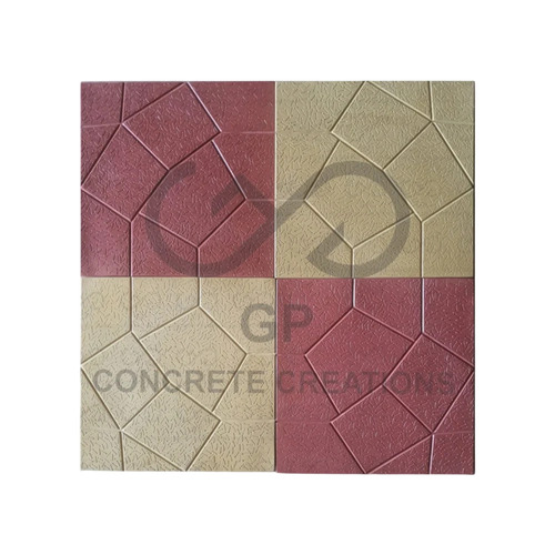 25 Mm Square Cement Chequered Tiles