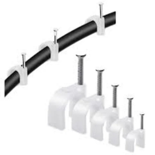 PVC White Wire Clips