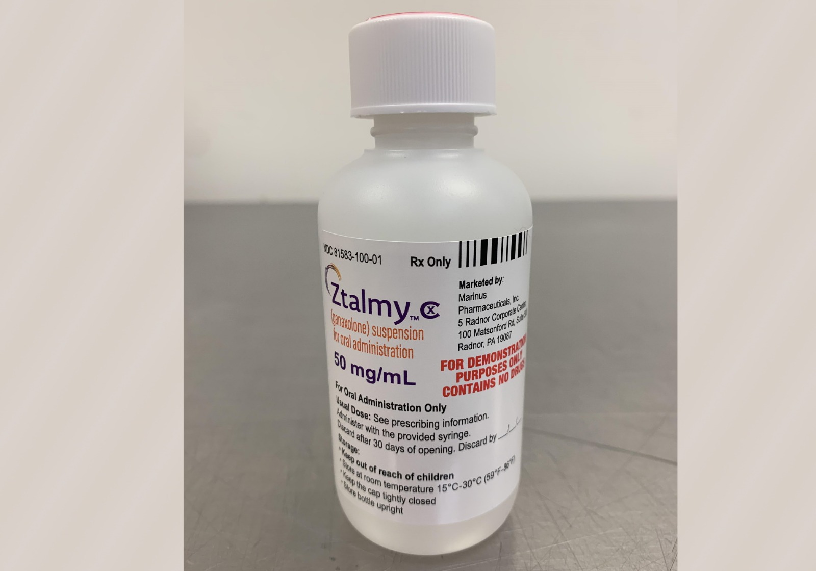 Ztalmy (ganaxolone) Oral Suspension - Drug Type: General Medicines