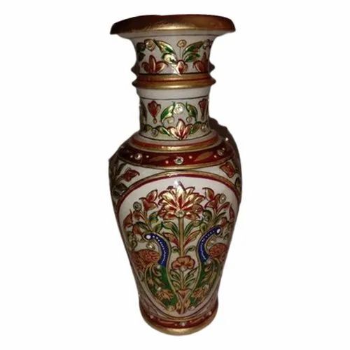 12" Marble Flower Pot