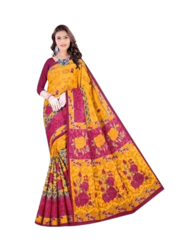 Cotton Block Printed Saree