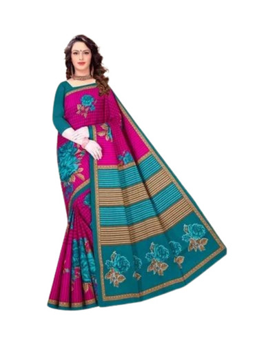 Designer Cotton Printed Saree - Color: Multi Color