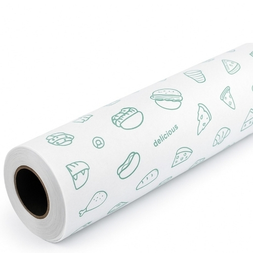 Green Print Wrapping Roll Paper